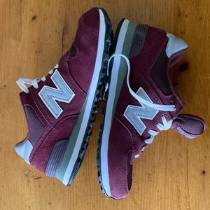 New Balance 574's, Burgandy